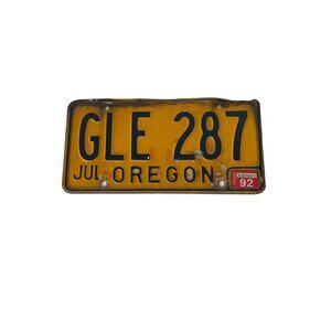 Vintage Oregon Auto License Plate Tag Garage Man Cave Wall Decor GLE 287